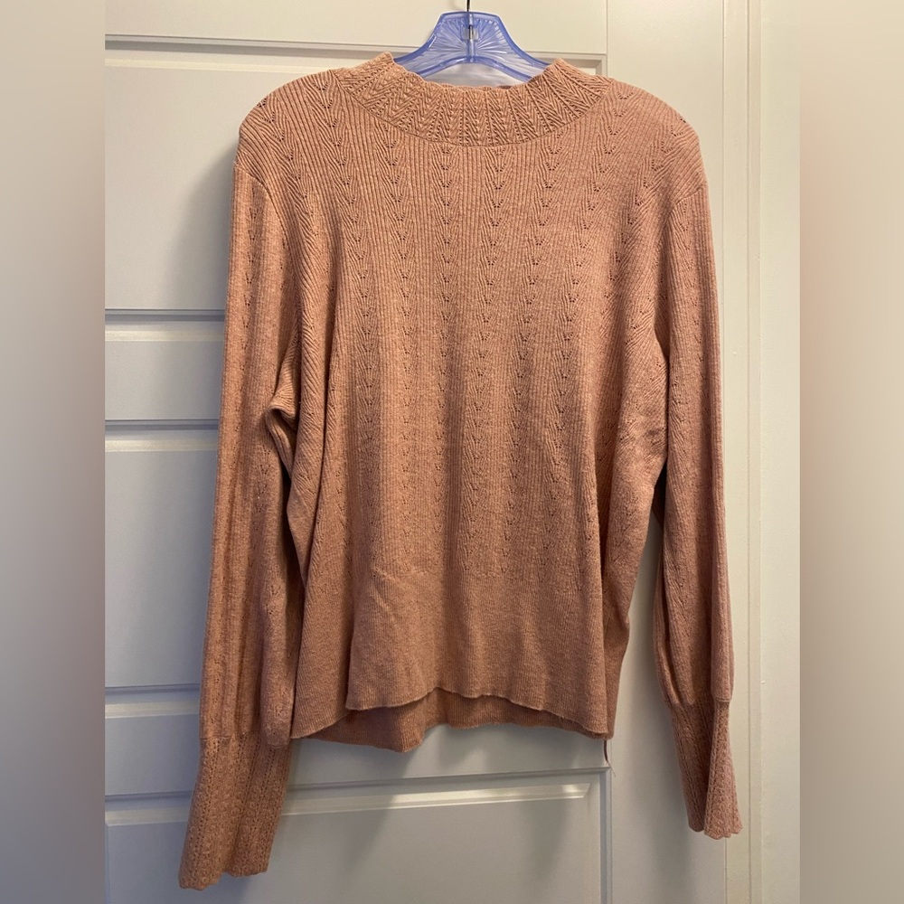 Lauren Conrad Pointelle sweater, size XL